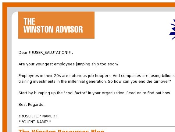 The Winston Advisor: Keep millennials from walking out the door