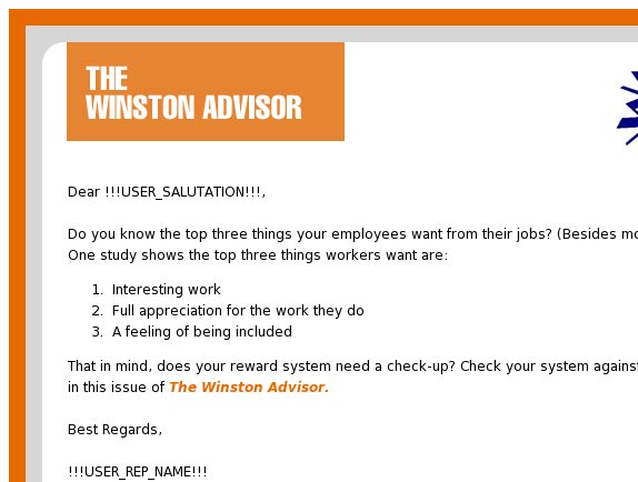 The Winston Advisor: Why reward systems fail